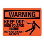 ANSI Warning Keep Out High Voltage May Cause Injury/Death